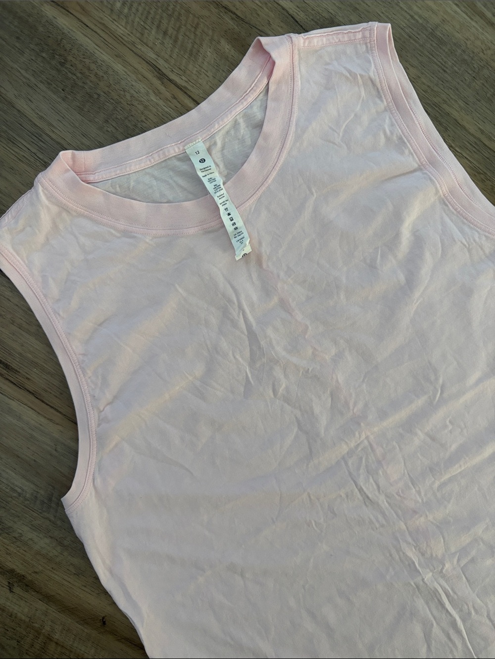 Lululemon Light Pink Women's Tank Top - Classic Crewneck